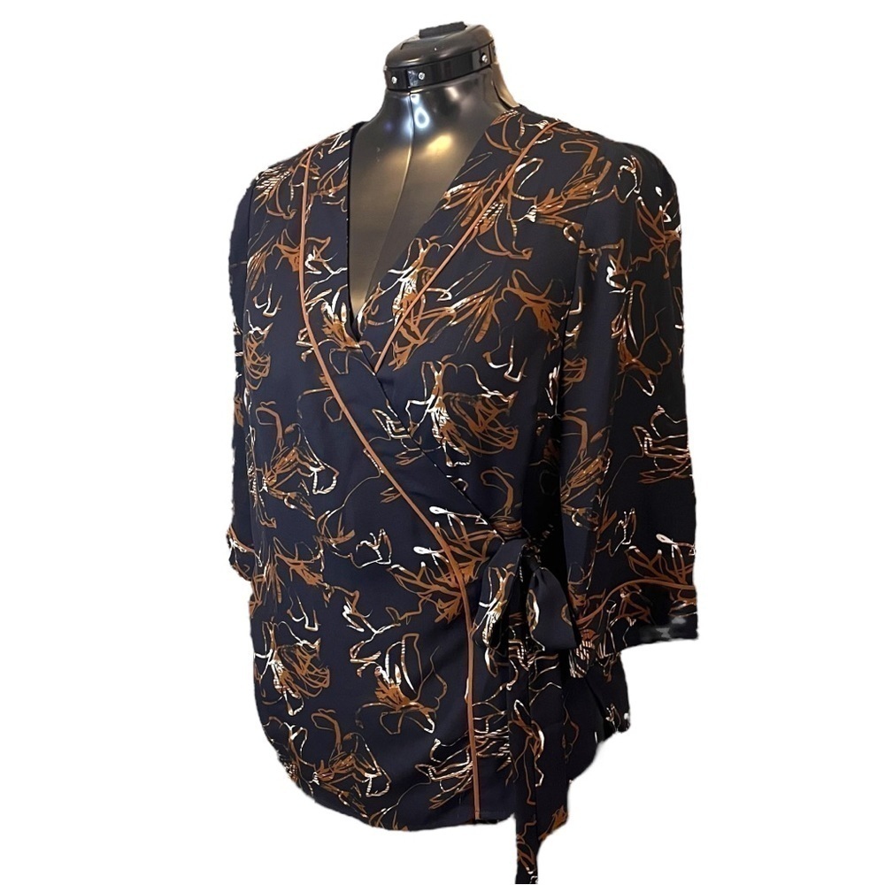 In Every Story/Penningtons Kimono Style Wrap Blouse - Picture 2 of 15
